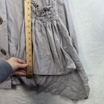 For Cynthia  Sz S Shirt Dress Linen Blend Shark Bite Hem Ruched Pockets Lagenlook Photo 10