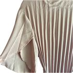 Ecowish  Womens‎ Size Medium Blush Pink Pleated Dress Short Sleeve Sash Belt NWT Photo 2
