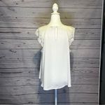 Candie's Candie’s Women’s Blouse XL Cream Lace Cap Sleeve Top – Good Condition Photo 2