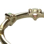 Sterling Silver EUC 925  Fire Opal Goldtone Gold Over Ring Sz 8 Photo 2