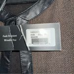 Misook Heritage Fit Faux Leather Trim Size Medium Long Cardigan Dark Academia Photo 5