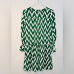 Pomander Place Tuckernuck Ikat Kenzo Green White Tiered Dress Size M Photo 4