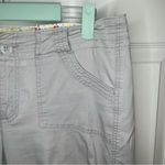 Lee Women's Casual Gray Crop Capri Pants Tie Hem 8 Photo 1
