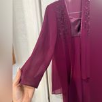 💥REDUCED💥Patra two piece dress burgundy size 8 Vintage embroidery to jacket Maxi Purple Photo 13
