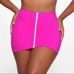 SKIMS NWT  Sporty Zipper Swim Mini Skirt Hibiscus - Size Small Photo 1