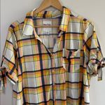 New York Laundry  Size 2X plaid button-down shirt with short, tie-tab sleeves. Photo 3