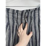 Madewell Linen Blend Paper bag Waist High Rise Trousers Pants Blue White Size 2 Photo 6