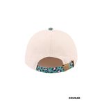 Make Heaven Crowded Embroidered Hat Cream / Teal Leopard Brim NWT Photo 4