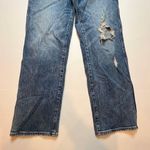 EXPRESS Relaxed Straight Low Rise Jeans Women's SZ 6 R Distressed Y2K 90s Dark Photo 2