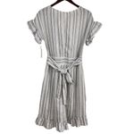 Ava James Linen Striped Ruffle Dress Women’s Size S Summer Cruise Vacation Photo 4