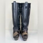 Tony Lama Vintage  Snakeskin Navy Blue Leather Cowboy Boots Size 6.5 EUC Photo 3