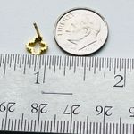 Anthropologie 18K Clover Stud Stacking Earrings Photo 4