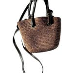 Coastal Grandma Mini Wheatstraw Tote Crossbody Strap Bag Brown Photo 0