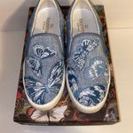 Valentino Garavani Denim Blue Rock Stud Low top Butterfly Skater flat Sneaker 35 Photo 7