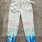 Splendid Anthropologie’s Jogger Pants TIe Dye White Blue Pink Size S NWT $148.00 Photo 4