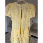 Day And Moon Coquette Tiered Mini Dress M Soft Yellow Lace Trim Cottagecore Size M Photo 3