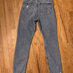 AGOLDE  90's Pinch Button Fly Jeans 28 Blue High Rise Straight Organic Raw Hem Photo 3