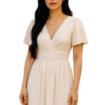 David's Bridal David’s Bridal Flutter Sleeve Bridesmaid Dress Photo 0