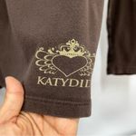 Katydid Long Sleeve cross wings studded rhinestones affliction style Read desc. Brown Photo 5