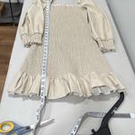 7 For All Mankind Beige Faux Leather Mini Dress Size Medium Photo 8