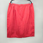 Red Midi Pencil Executive Party Christmas Holiday Zip Skirt Plus 16W Photo 0