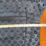 JUST TAYLOR navy lace overlay‎ short sleeve fit & flare knee length dress size 8 Blue Photo 12