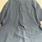 Nautica  Sanded Poplin Men's Blue Striped Button Down Shirt Photo 2