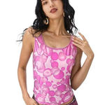 American Vintage 90'S VINTAGE BUBBLE GUM GRAPHIC Pink Lily's Of Beverly Hills tank top MEDIUM Photo 0