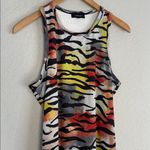 Ed Hardy  Tiger Animal Print Tank Dress Mini Racerback Large Photo 1