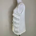 Y2k Cream Open Weave Tie Front Sweater Vest Small/ Medium Photo 2