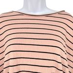 Lucky Brand  Striped Short Sleeve Top With Side Ties Pink Size Medium Photo 1