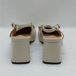 Vertundy Womens Slingback Heels Sandal Size 10.5 Beige Office Wedding Minimalist Photo 4