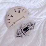 VINTAGE | Art Deco Brooch Pin Lapel Silver Enamel 30s 40s 50s Photo 3