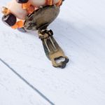 Vintage Clip On Earrings Dusky Pink & Brown Tones Western Germany Photo 4