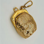 Vintage Gold Tone Mesh Key Chain Coin Purse Photo 5