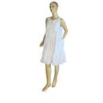 J.Crew  WHITE COTTON POPLIN TIERED LACE UP MINI DRESS NWT (XL) Photo 4