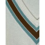 Spartina 449 Cream V Neck Pullover Stripe Cashmere Blend Sweater Women Size XXL Photo 3