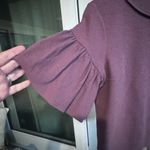 EXPRESS  Purple Puff Sleeve Top 3/4 Sleeve Medium Photo 1