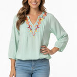 Andrée Andree floral embroidered small top Photo 0