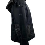 Eric Snow Womens Size Large Patchwork Winter Full Zip Black Jacket faux leather Photo 7