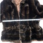 Vintage Brown Fur Cropped Coat Jacket Size M Photo 2