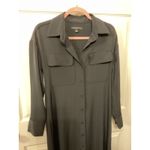 Banana Republic  Black Maxi Long Sleeve Button Down Shirt Dress, S Photo 2