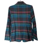 CAbi Plaid Holiday One Button Multicolor Black Blazer Small Photo 1