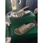 Lauren Lorraine , silver sandals, delicate beaded front. Size 9 NEW WITH TAGS Photo 8