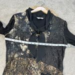 Alberto Makali  Women’s Mixed Print Textured Tie Neck Blouse Top Goth in Black XL Photo 10