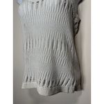 ZARA Size Small White Metallic Thread Open Knit Crochet Sleeveless Top Boho Photo 2