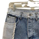 LF Carmar Titania Spliced Frayed Denim Shorts High Waisted Blue Size 28 Photo 4
