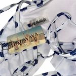 New NWT Lalavava White Navy Blue Polka Dot Swim Top Women's Size Small Photo 6