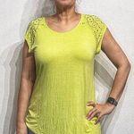 Philosophy  Neon Green Rhinestone Tee Sz XL Photo 0