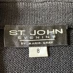 St. John Evening Blazer In Black Button Closure Satin Pockets size 8 Photo 2